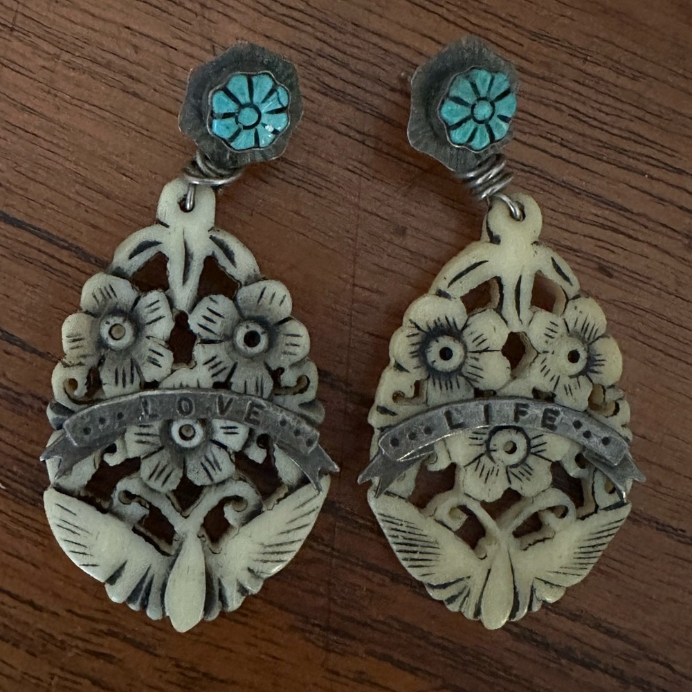 Sweet Bird Studio. Love life earrings.